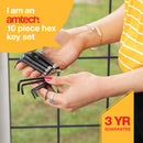 10pc HEX KEY SET & KEYRING