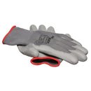 LIGHT DUTY PU COATED PALM GLOVES GREY LARGE (SIZE:9)