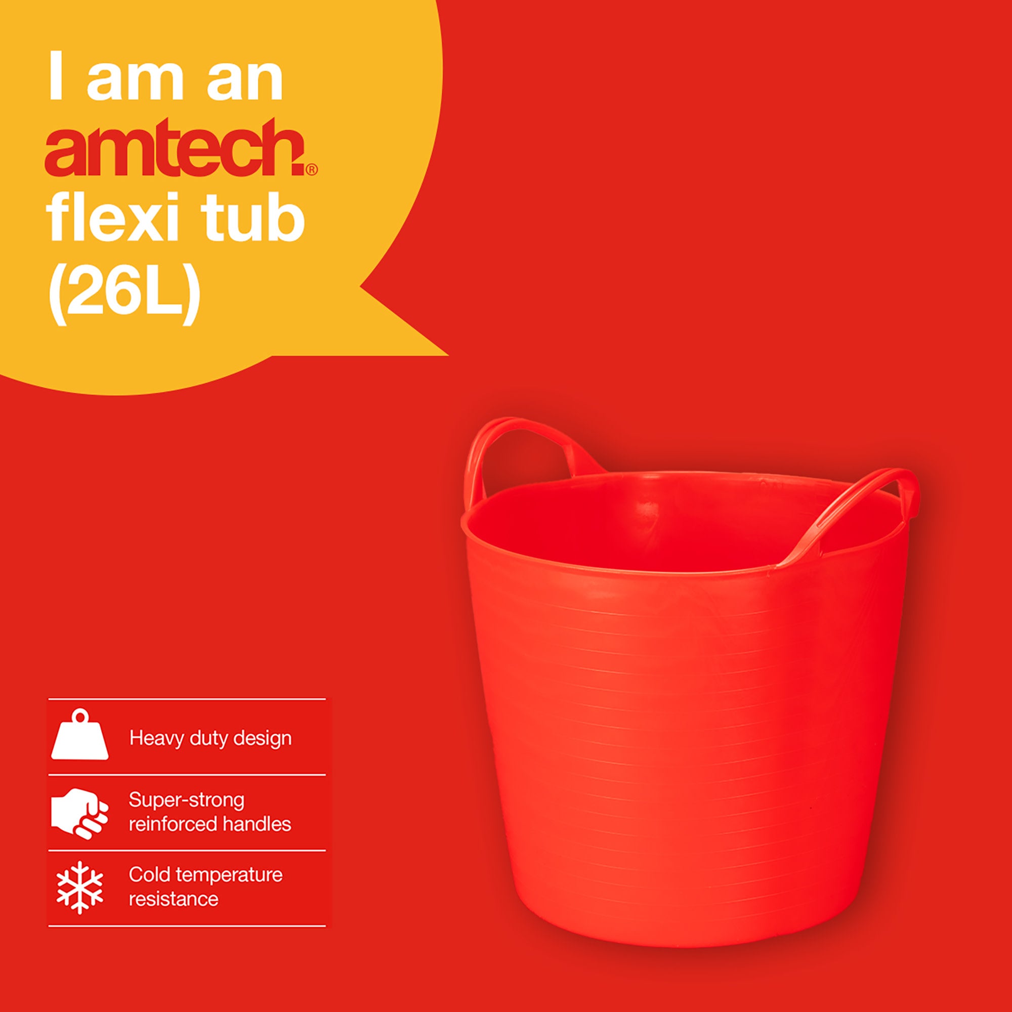 FLEXITUB 26L RED (VIRGIN)
