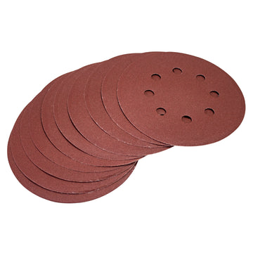 10pc CIRCULAR SANDING SHEET SET (P240 GRIT, DIA 125MM)