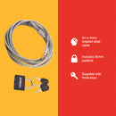 3m x 4mm SECURITY CABLE & PADLOCK