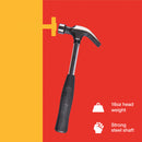 16oz (450g) CLAW HAMMER - STEEL SHAFT