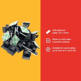 20pcs SELF-ADHESIVE CABLE CLIPS SET