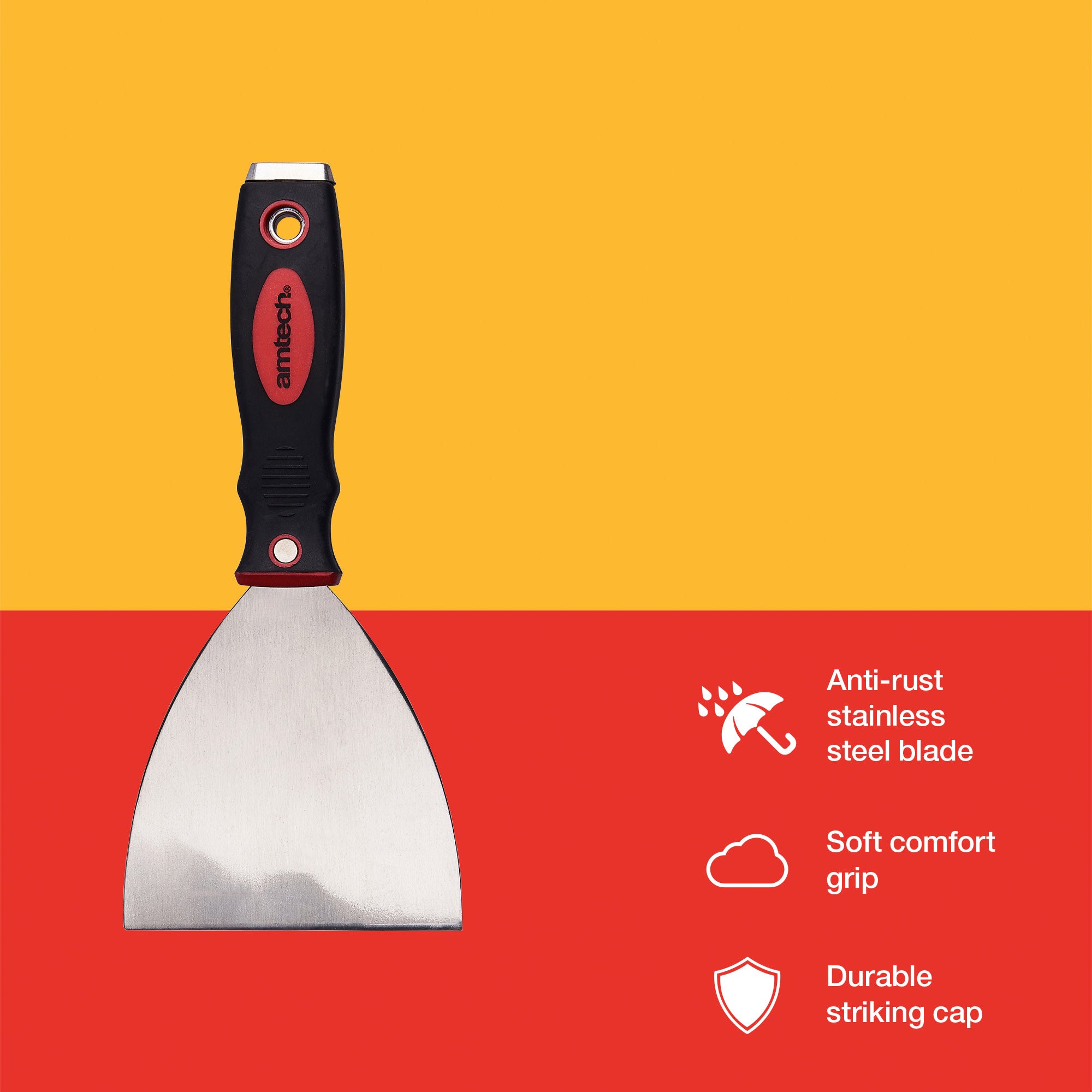 4" SCRAPER - SOFT GRIP HANDLE