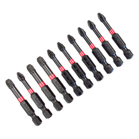 10pcs 50MM IMPACT SCREWDRIVER BITS (PZ&PH)