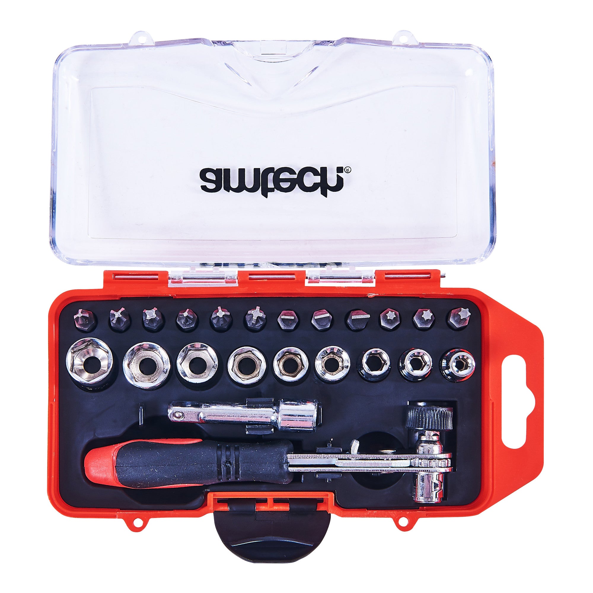 23pc OFFSET RATCHET HANDLE, BIT & SOCKET SET