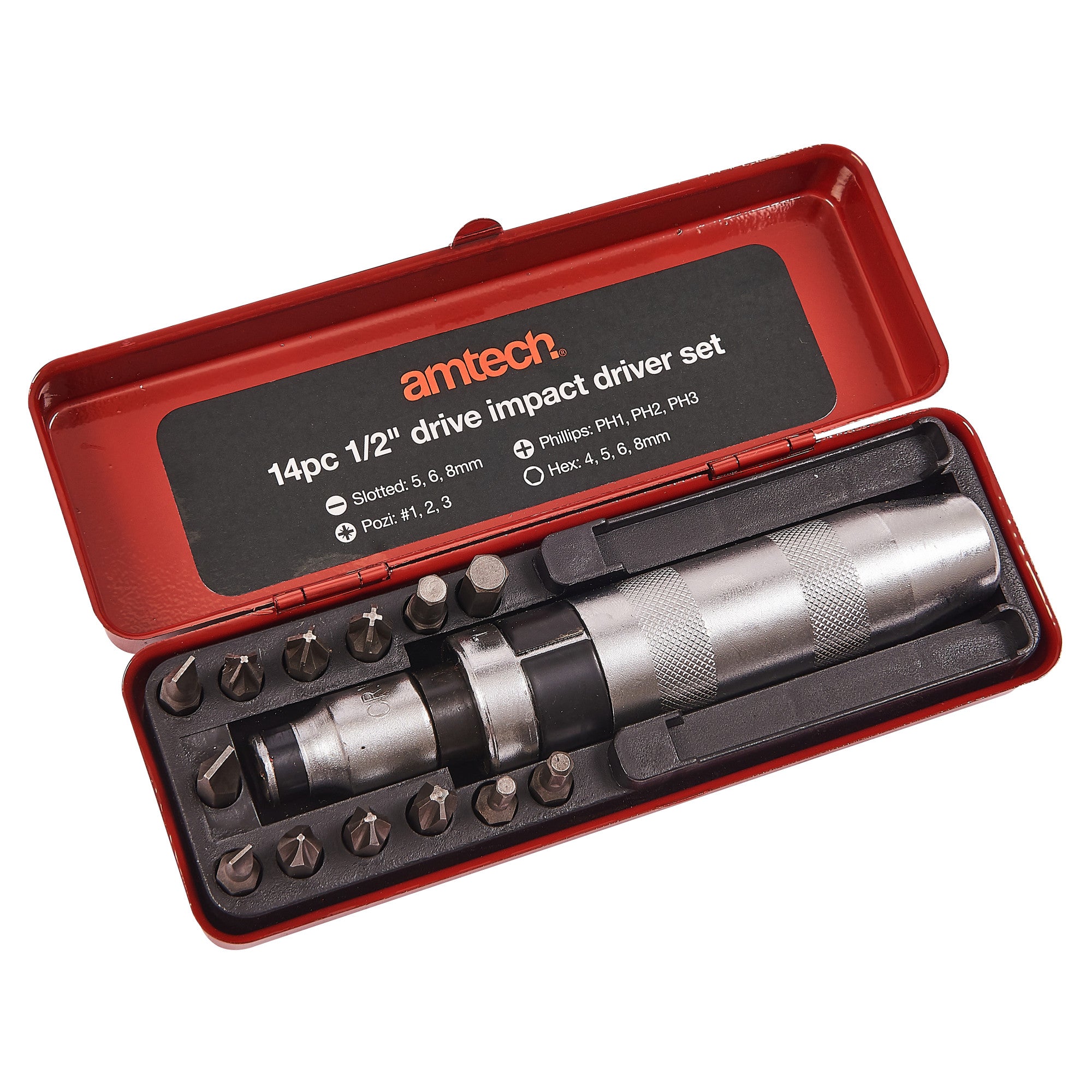 14pc 1/2" DRIVE IMPACT DRIVER SET