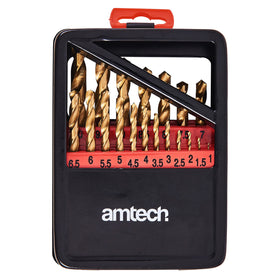 19pc TITANIUM COATED DRILL SET