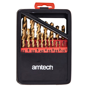 19pc TITANIUM COATED DRILL SET