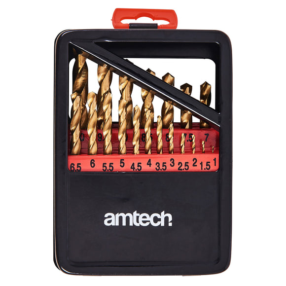 19pc TITANIUM COATED DRILL SET