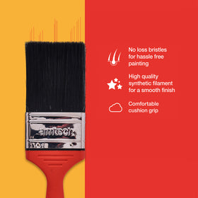 5pc NO BRISTLE LOSS PAINT BRUSH SET - SOFT HANDLE