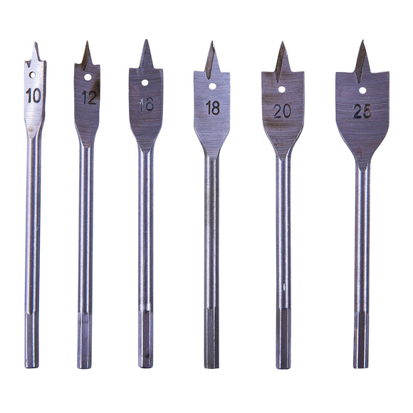 6pc METRIC FLAT WOOD BIT SET