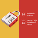 4 DIGIT ZINC COMBINATION PADLOCK