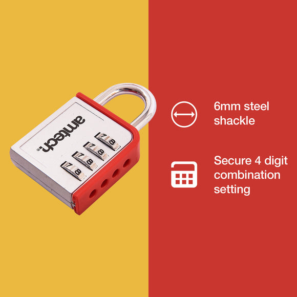 4 DIGIT ZINC COMBINATION PADLOCK