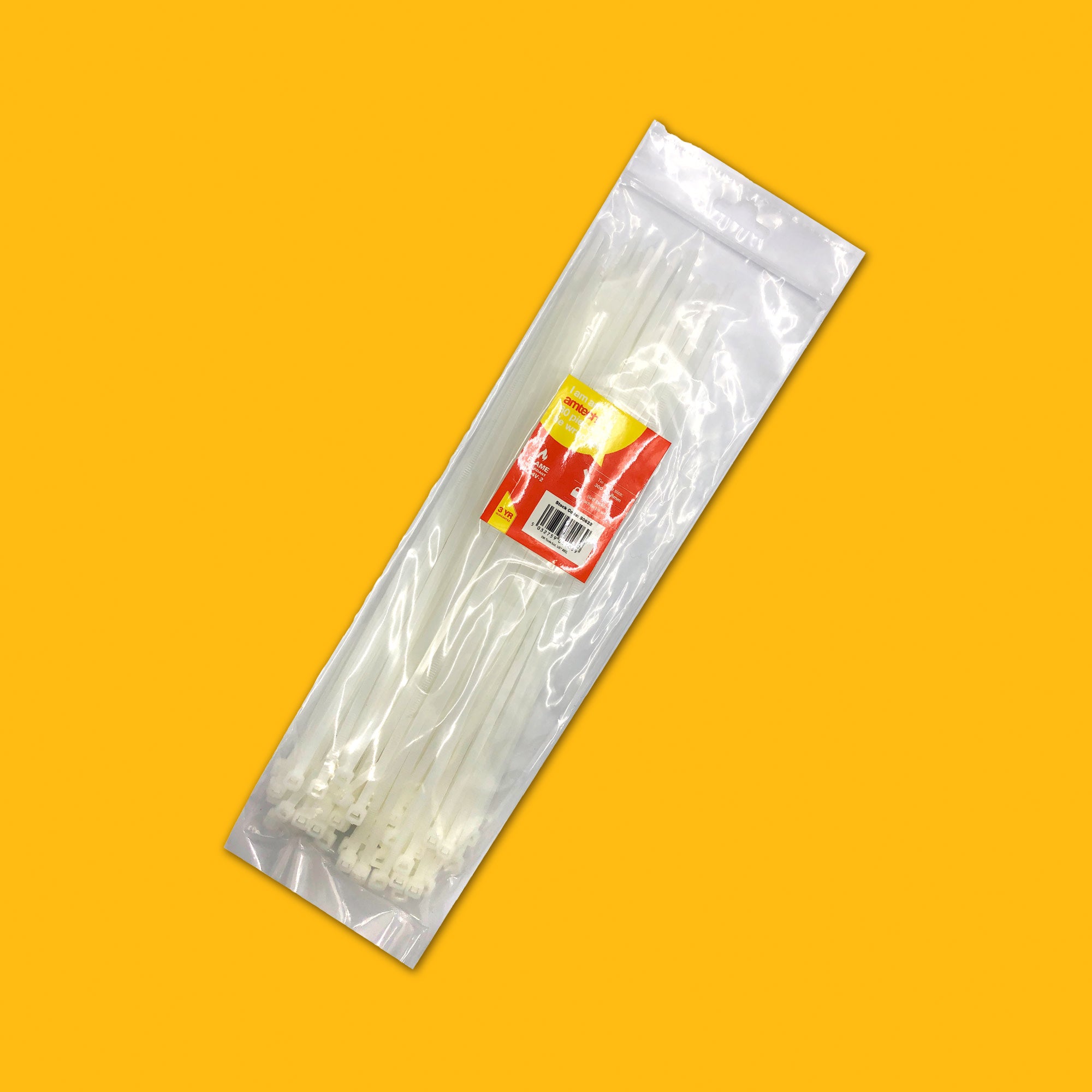 60pcs TIE WRAPS (300 x 4.8 mm) WHITE