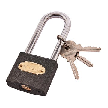 50mm LONG SHACKLE IRON PADLOCK