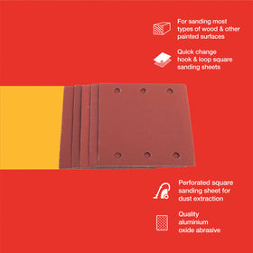 40pcs MIXED GRIT SQUARE SANDING SHEET SET (110 x 100MM)