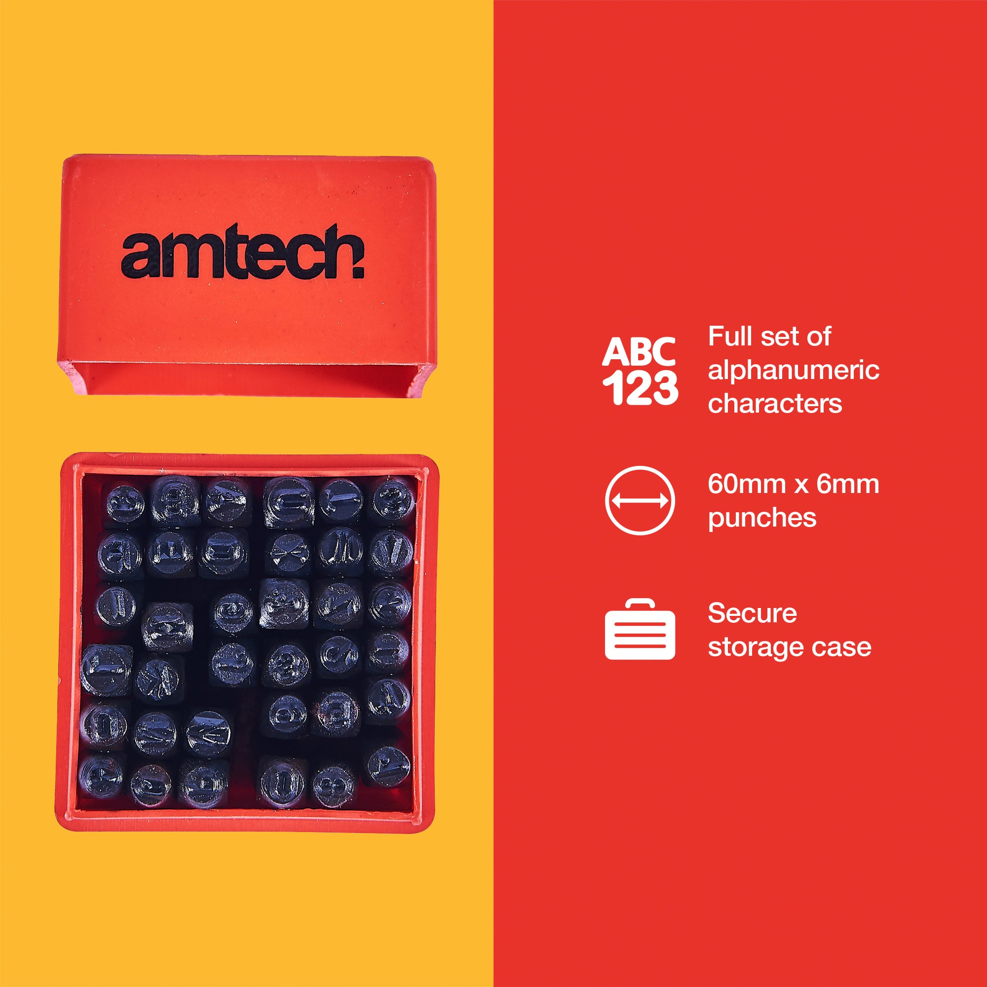 36pc NUMBER AND LETTER PUNCH SET