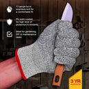CUT RESISTANT LEVEL 5 GLOVES LARGE (SIZE: 9)