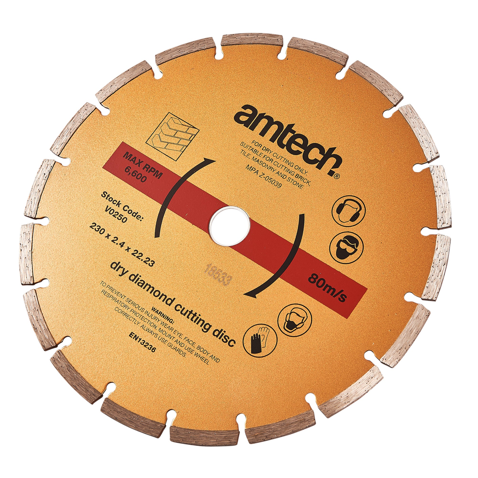 230 x 2.4mm SINTERED DIAMOND CUTTING DISC