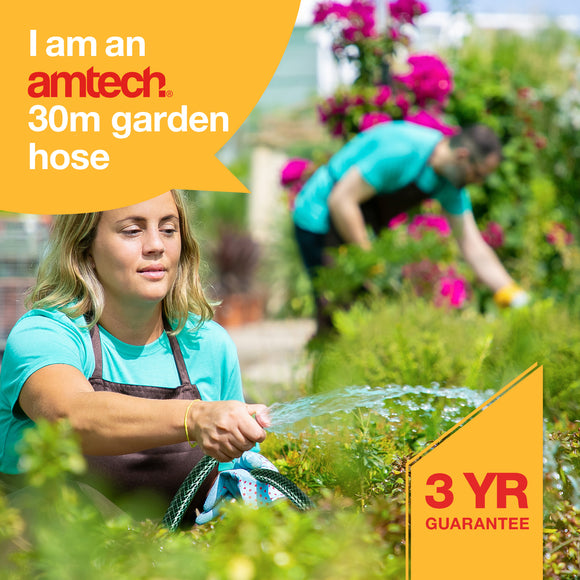 30m REINFORCED 1/2"  PVC GARDEN HOSE