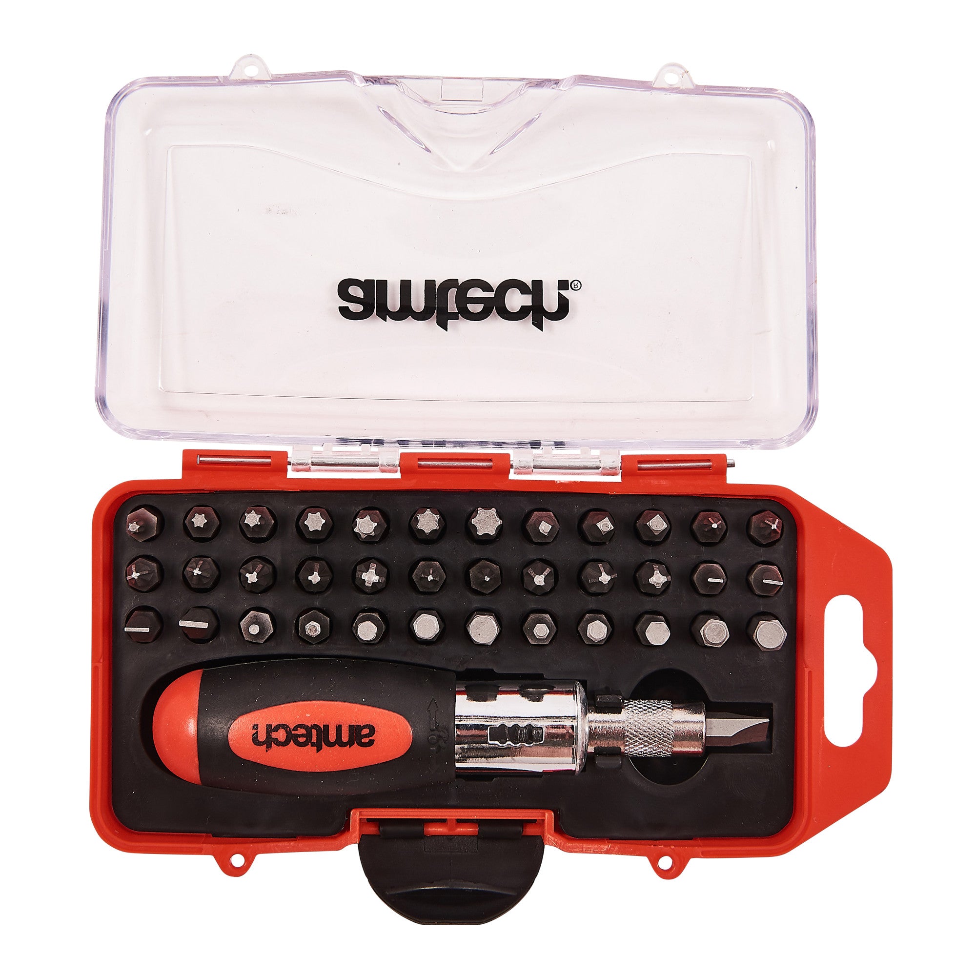 38pc STUBBY RATCHET SCREWDRIVER & BIT SET