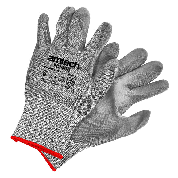 CUT RESISTANT LEVEL 5 GLOVES LARGE (SIZE: 9)