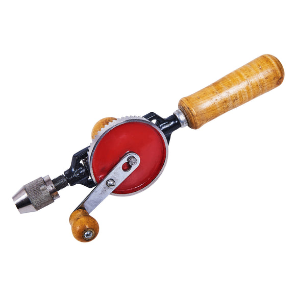 2PC HAND DRILL WITH WOODEN HANDLE