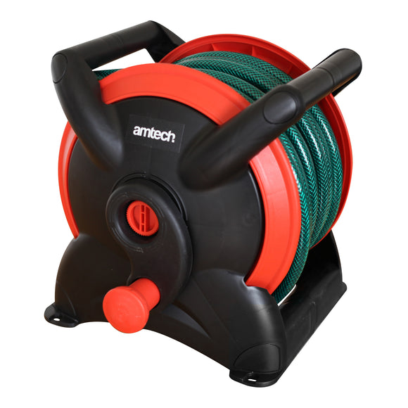 15M GARDEN HOSE REEL WITH ADAPTOR SET