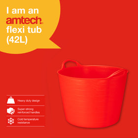 FLEXITUB 42L RED (VIRGIN)