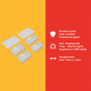 40pcs TRANSPARENT SELF-ADHESIVE HANDY HOOK SET (1.8 x1.3cm)