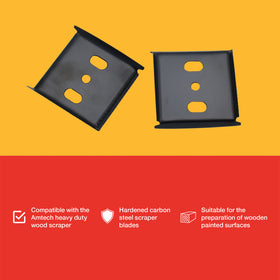 2pc 2.5" 4-EDGE WOOD SCRAPER BLADE SET