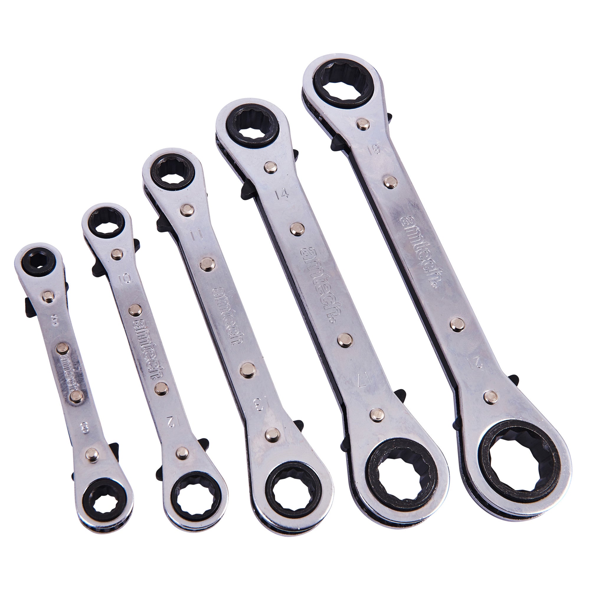 5pc RING RATCHET SPANNER SET