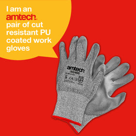 CUT RESISTANT LEVEL 5 GLOVES LARGE (SIZE: 9)