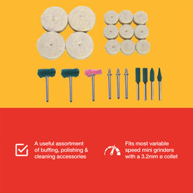 23pcs BUFFING AND POLISHING ACCESSORIES KIT