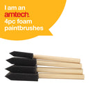 4pcs POLY FOAM BRUSHES