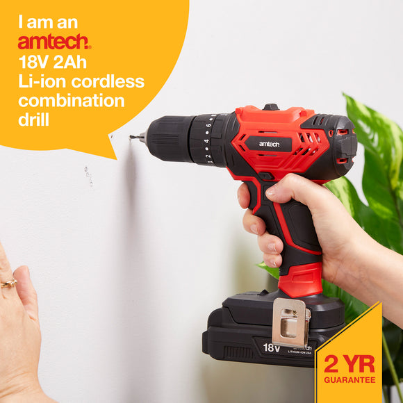 18V 2Ah  LI-ION CORDLESS COMBI DRILL