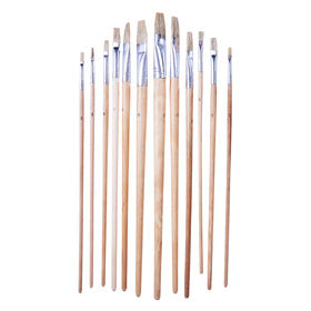 12pc FLAT TIP ART BRUSH SET - XL