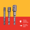 3pc 1/4" HEX. SOCKET DRIVER SET