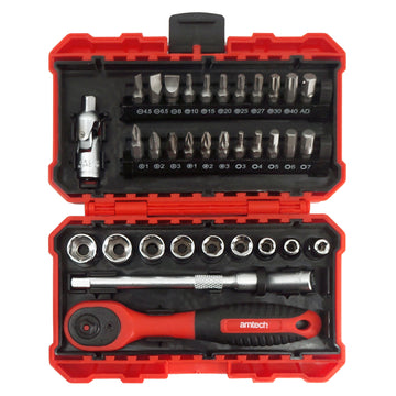 35pcs 1/4"  DRIVE METRIC SOCKET SET WITH ASSORTED BITS
