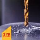 13pc 1/4" TITANIUM NITRIDE COATED HSS DRILL BIT SET