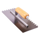 11" NOTCHED 8x8mm FLOAT TROWEL - WOODEN HANDLE