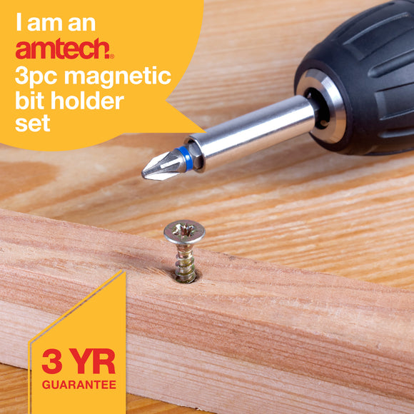 3pc MAGNETIC BIT HOLDER SET