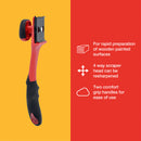 4-EDGE HEAVY DUTY WOOD SCRAPER- SOFT GRIP