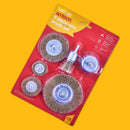 6pc WIRE WHEEL BRUSH SET