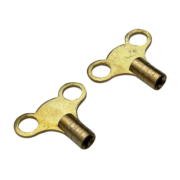 2pcs BRASS RADIATOR KEY SET