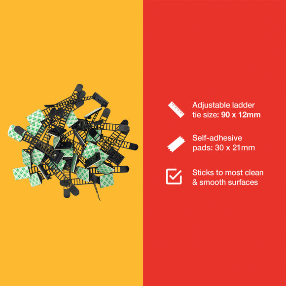 30pcs SELF-ADHESIVE CABLE CLIP SET