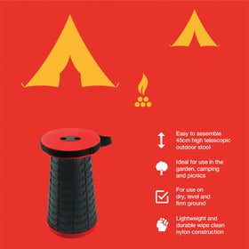 PORTABLE TELESCOPIC FOLDING STOOL