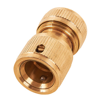 1/2" BRASS WATER-STOP HOSE CONNECTOR