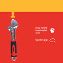 8'' ADJUSTABLE WRENCH INJECTED GRIP